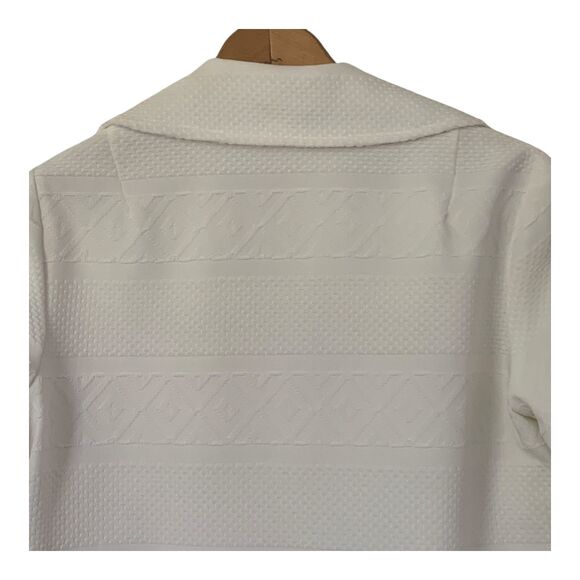 Vintage 70s 3 Piece Suit Women's SZ 12 Winter White Polyester Jacket Skirt Pants - Picture 8 of 16